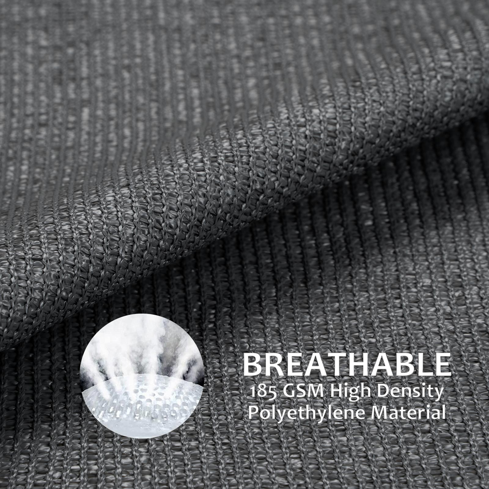 swift Sun Shade Sail 3m x 3m x 4.25m Right Angle Triangle HDPE Breathable 98% UV Block 3x3x4.25 Meter Triangular Awning Canopy Sail Shades for Garden Outdoor Patio with Free Ropes